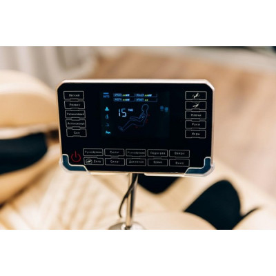 Массажное кресло XZERO Y15 SL Premium Brown-Gold коричнево-золотое для роста до 195см и весом до 135кг