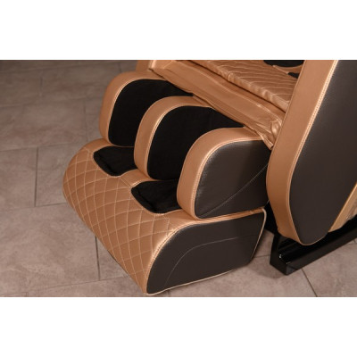 Массажное кресло XZERO Y15 SL Premium Brown-Gold коричнево-золотое для роста до 195см и весом до 135кг