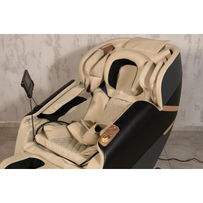 Масажне крісло XZERO V11 BLACK-BEIGE чорно-бежеве для росту до 180см та вагою до 110кг