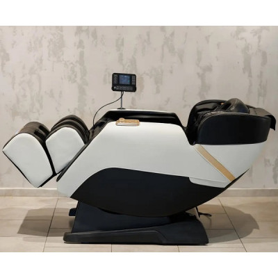 Массажное кресло XZERO V11 BLACK-WHITE чёрно-белое для роста до 180см и весом до 110кг
