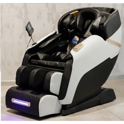 Массажное кресло XZERO V11 BLACK-WHITE чёрно-белое для роста до 180см и весом до 110кг