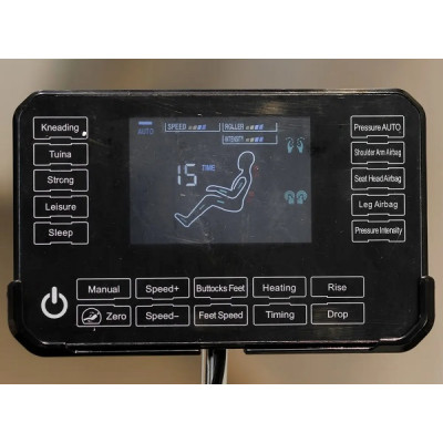 Массажное кресло XZERO V11 BLACK-WHITE чёрно-белое для роста до 180см и весом до 110кг