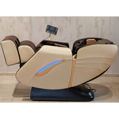 Масажне крісло XZERO X14 SL Premium BEIGE-BROWN бежево-коричневе для росту до 190см та вагою до 135кг