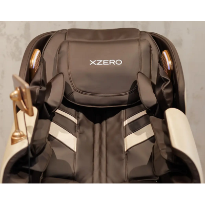 Масажне крісло XZERO X14 SL Premium BEIGE-BROWN бежево-коричневе для росту до 190см та вагою до 135кг