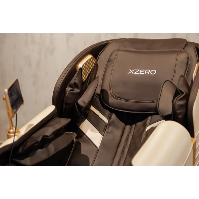 Масажне крісло XZERO X14 SL Premium BEIGE-BROWN бежево-коричневе для росту до 190см та вагою до 135кг
