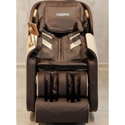 Масажне крісло XZERO X14 SL Premium BEIGE-BROWN бежево-коричневе для росту до 190см та вагою до 135кг