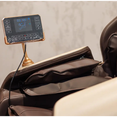 Масажне крісло XZERO X14 SL Premium BEIGE-BROWN бежево-коричневе для росту до 190см та вагою до 135кг